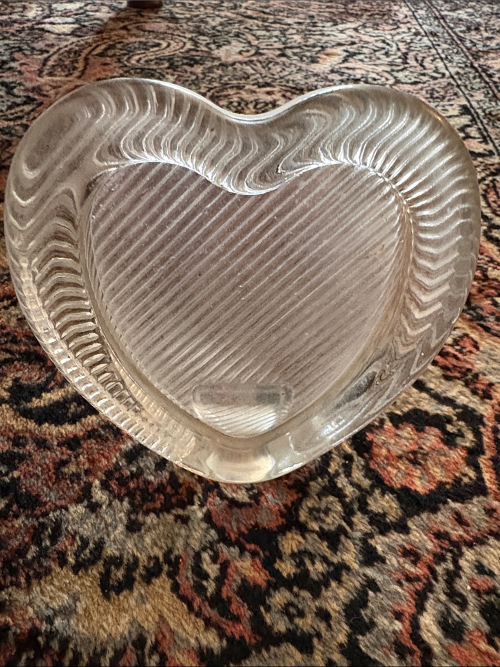 Mikasa Clear Glass Heart-Shaped Decorative Heavy Crystal Frame